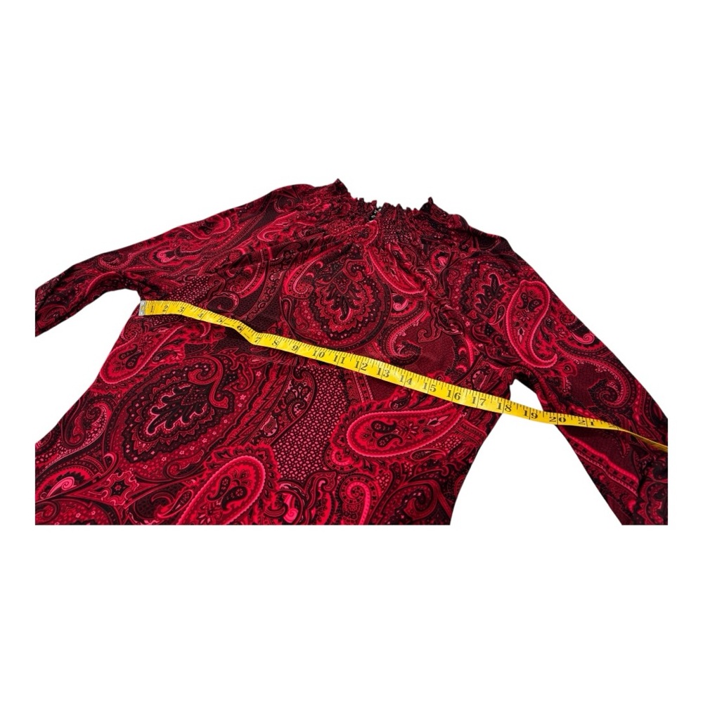 NWOT Elegant Red Paisley Size 8 Tommy Hilfiger Dress - Picture 5 of 11
